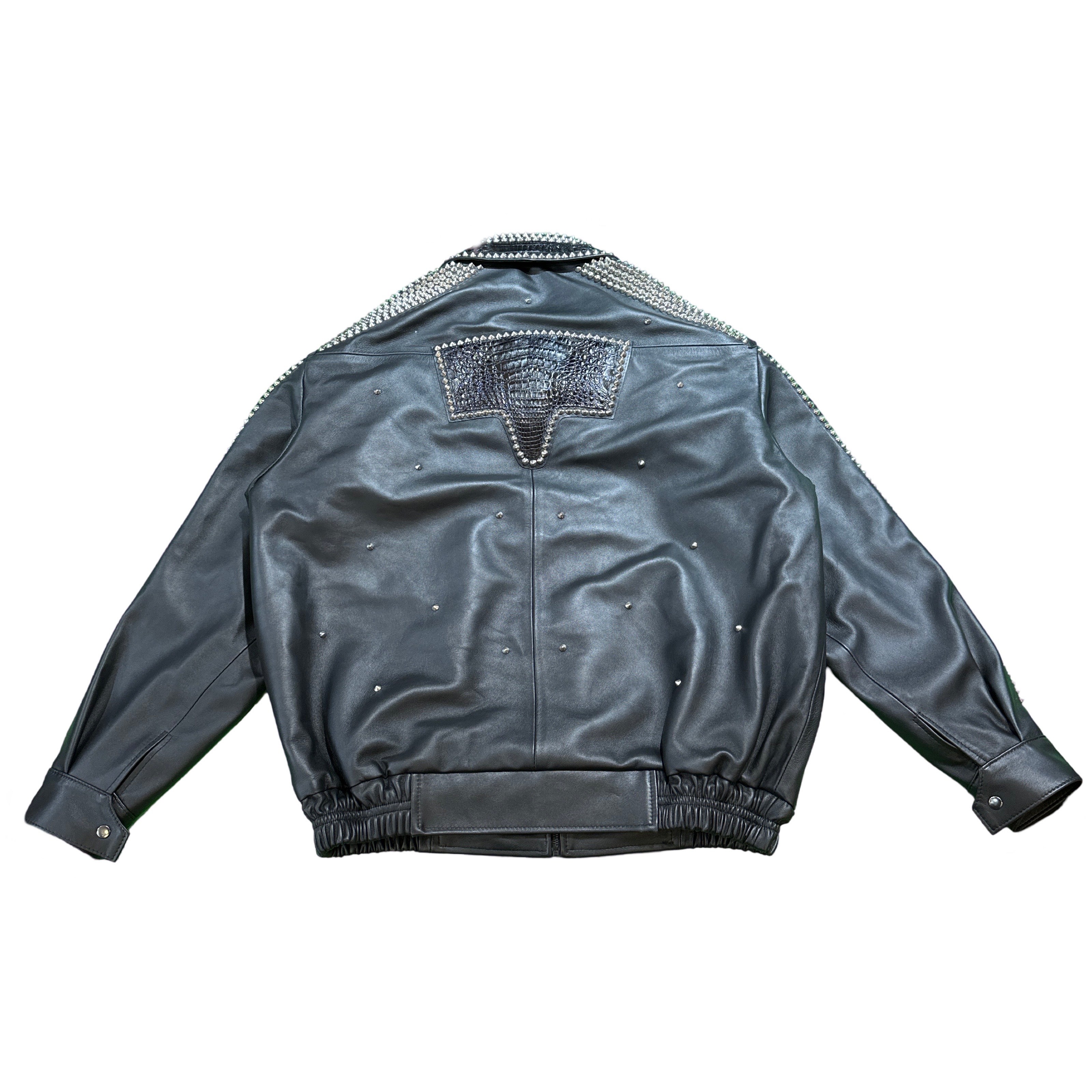 G Gator - Black Studded Crocodile Jacket – Dudes Boutique