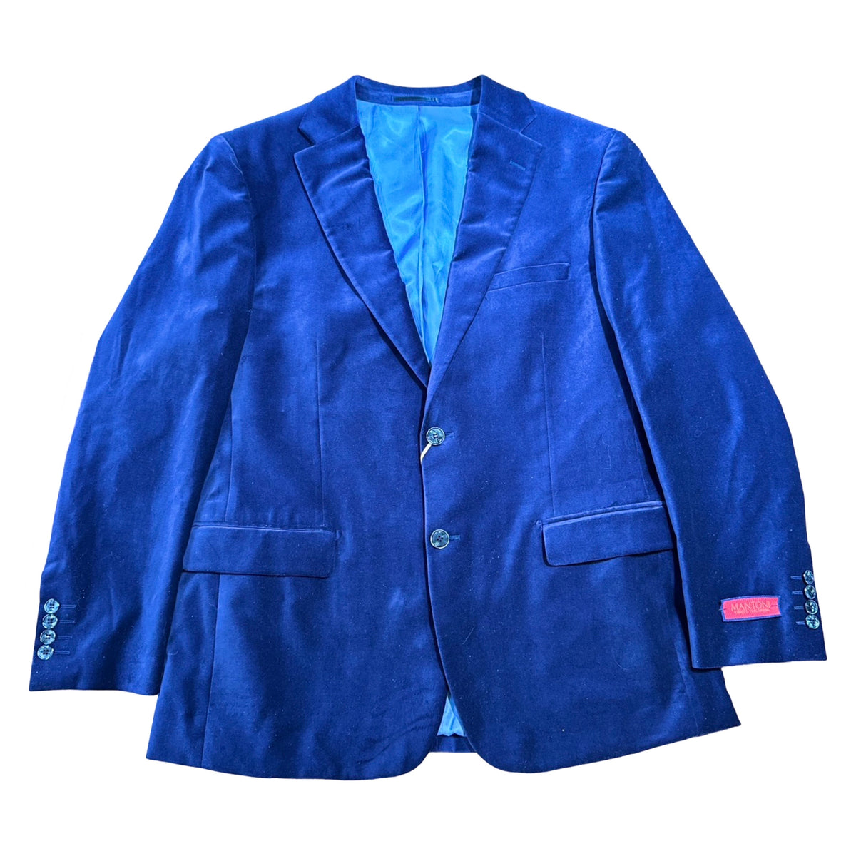 Mantoni men's blue velvet blazer