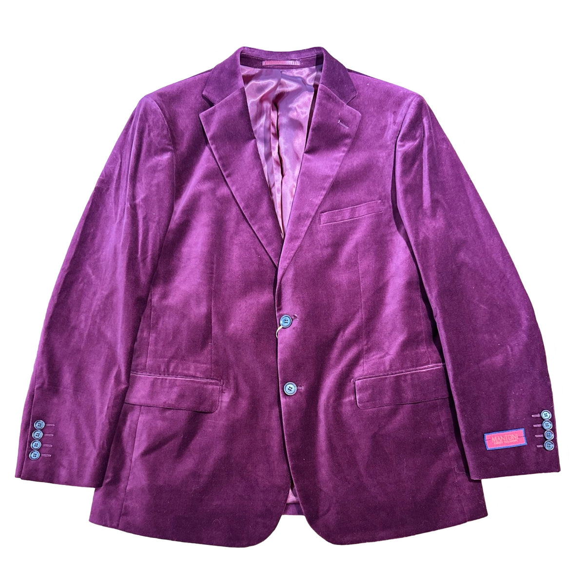 Mantoni men's cherry red velvet blazer