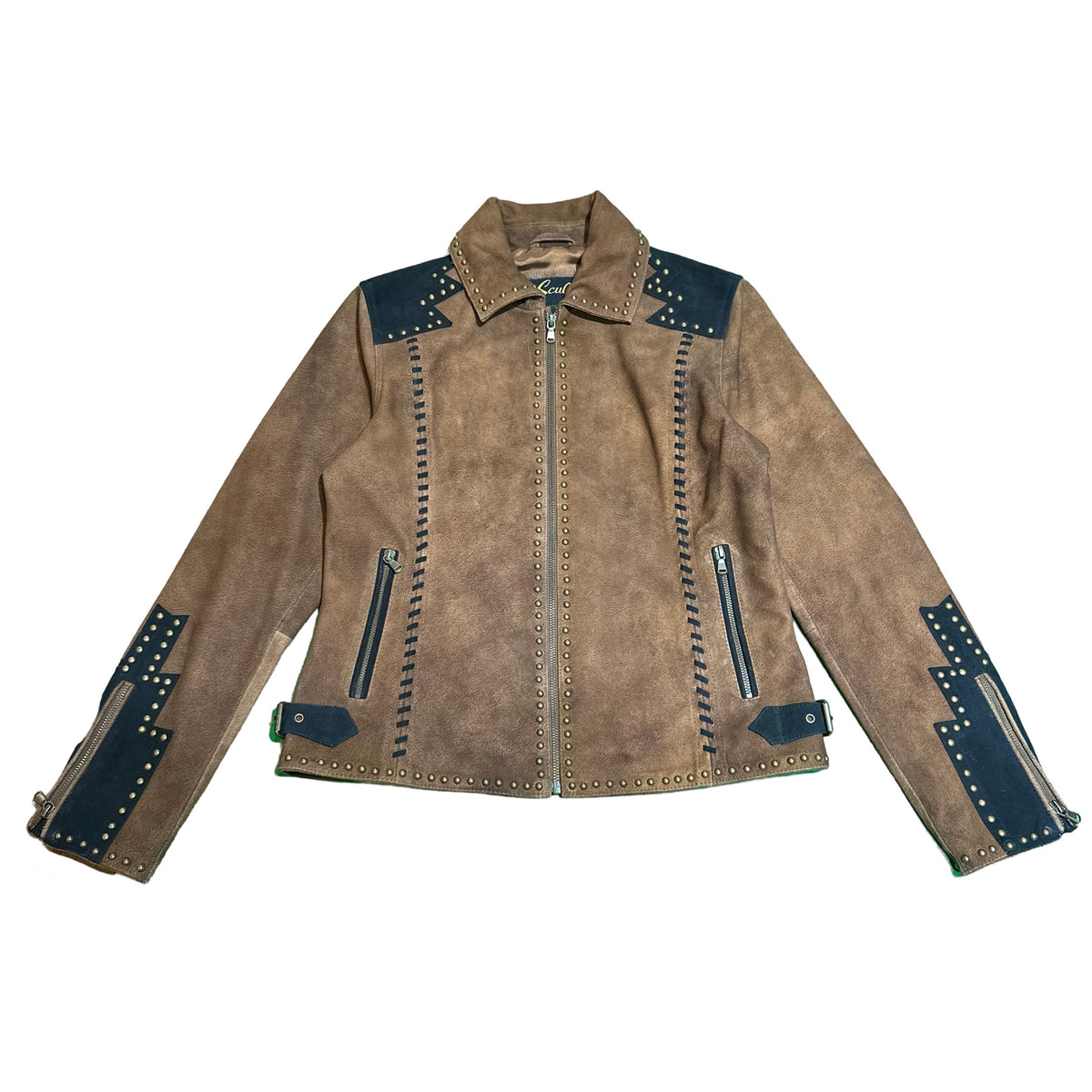 CLANE✴︎SUEDE STUDS BLOUSON size2 Scully L1156-65-m Womens 