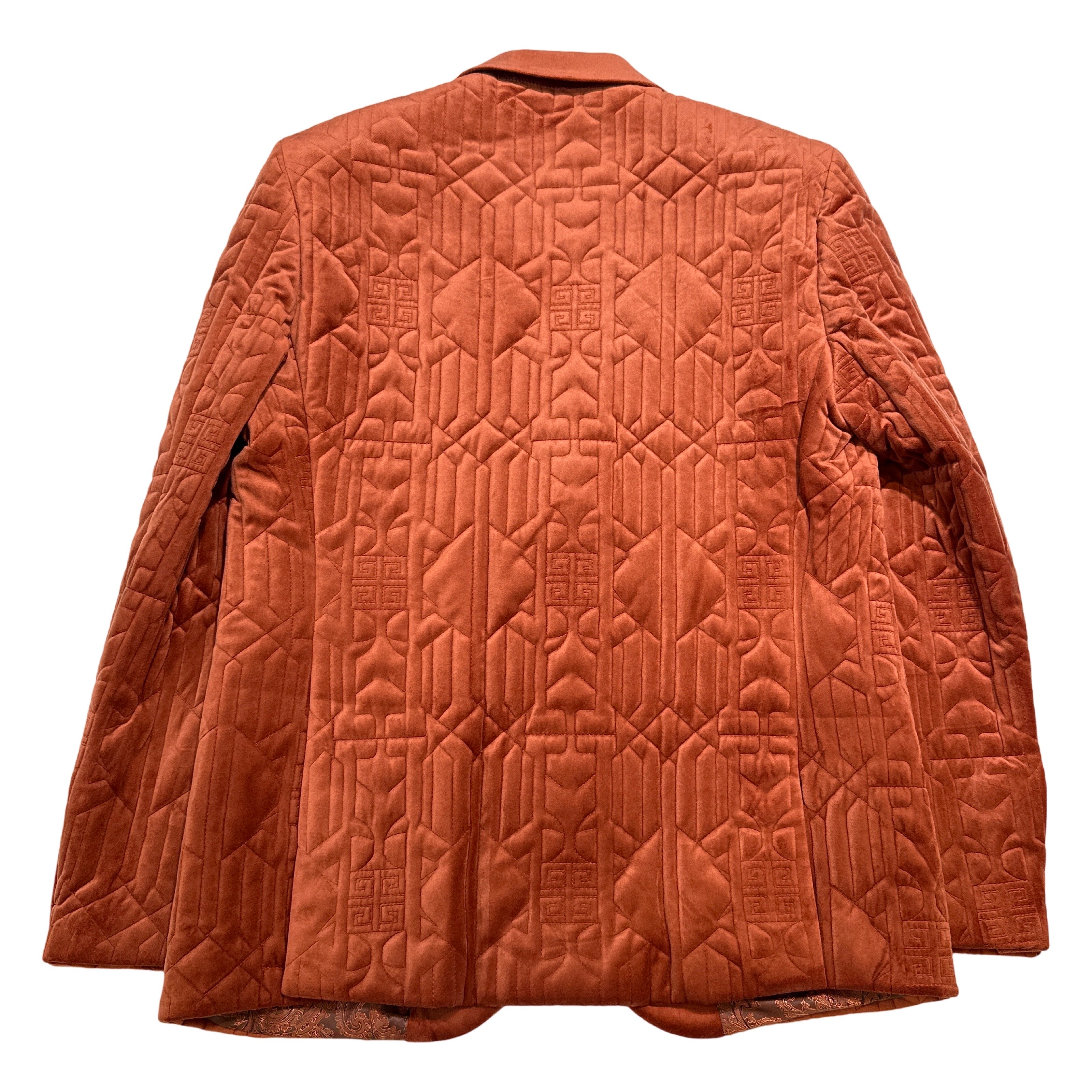 Prestige Brick Velour Quilted Blazer