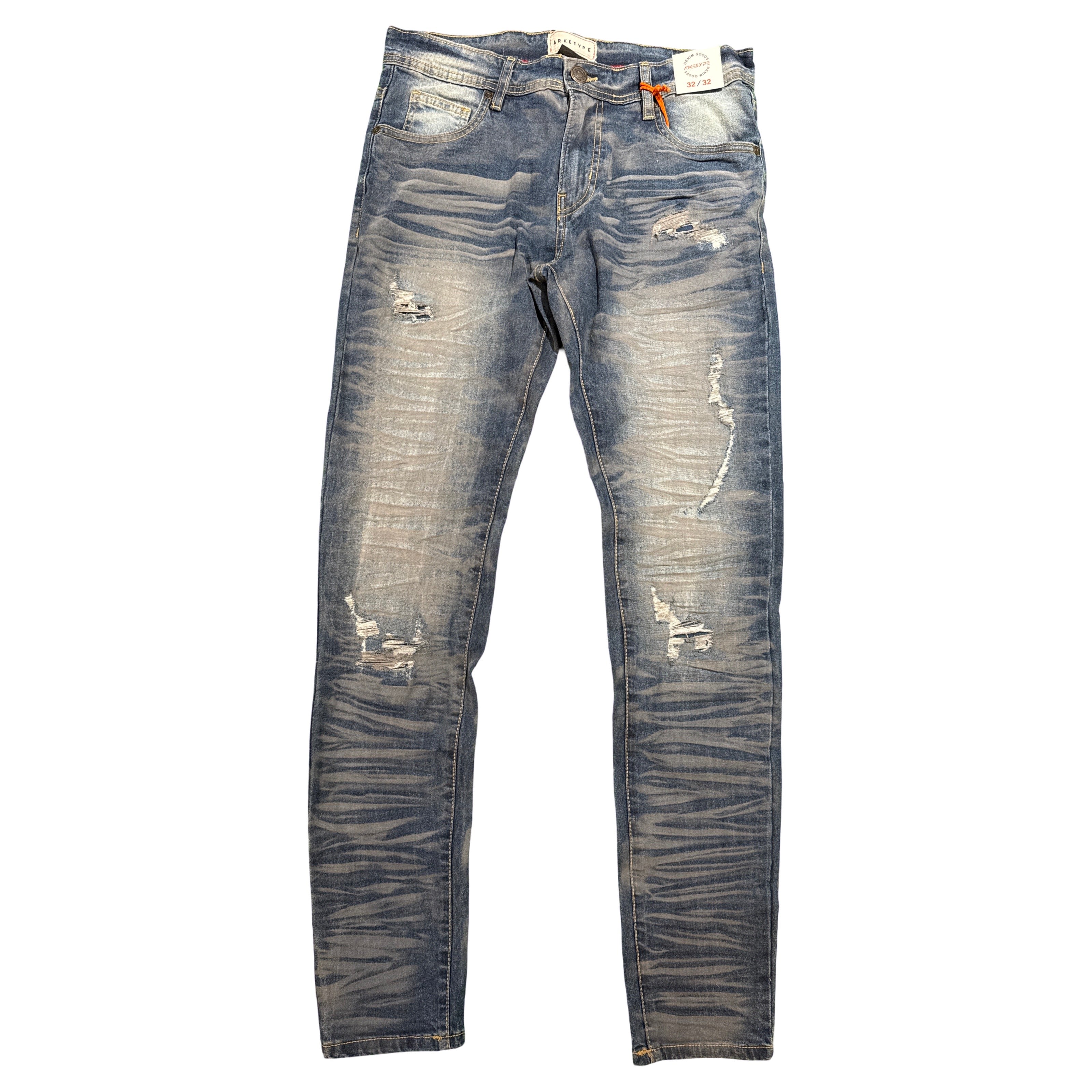 Arketype Light Wash Distressed Denim Jeans