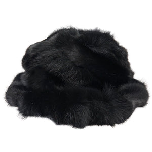 Kashani Men's Black Fox Fur Top Hat - Dudes Boutique