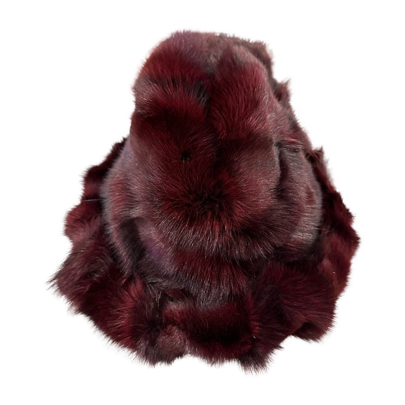 Kashani Men's Wine Red Fox Fur Top Hat - Dudes Boutique