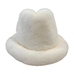 Kashani Men's White Full Mink Fur Top Hat - Dudes Boutique