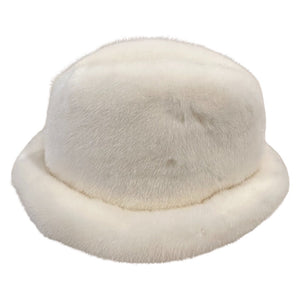 Kashani Men's White Full Mink Fur Top Hat - Dudes Boutique