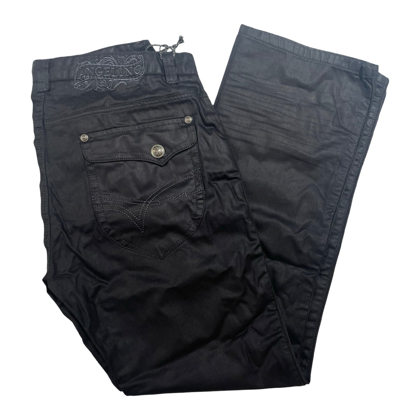 Angelino 'RIO' Charcoal Wax High End Denim Jeans