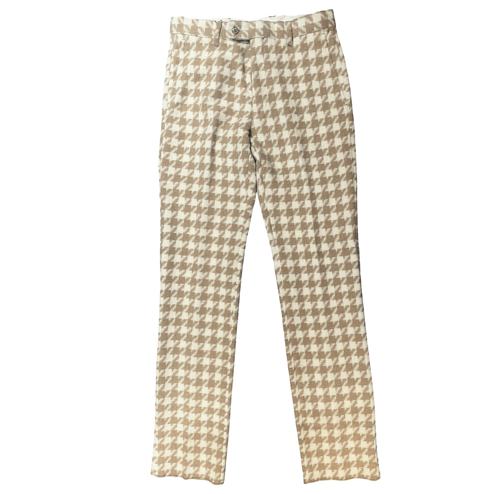 Inserch Men’s Khaki Houndstooth Dress Pants