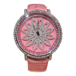 b.b.Simon 'Classic' Fully Loaded Crystal Watch - Pink - Dudes Boutique