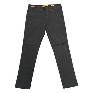 Enzo Alpha-359 Red Stitched Black Denim Jeans - Dudes Boutique