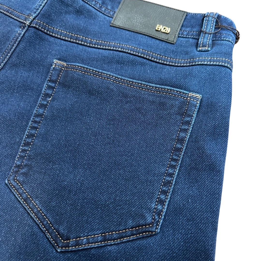 Enzo Alpha-347 Blue High End Denim Pants - Dudes Boutique