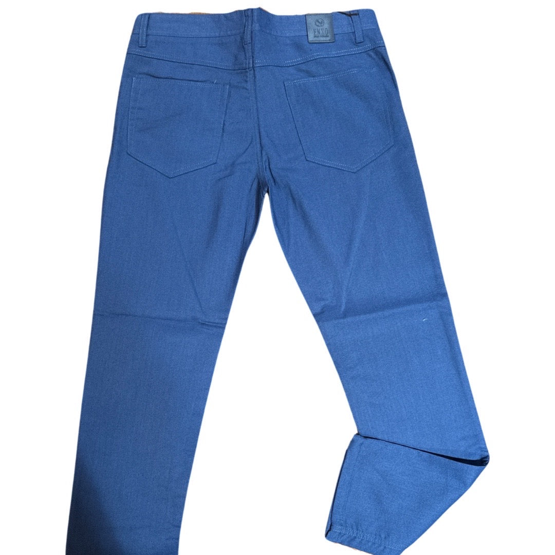 Enzo Alpha-357 Marine Blue High End Pants - Dudes Boutique