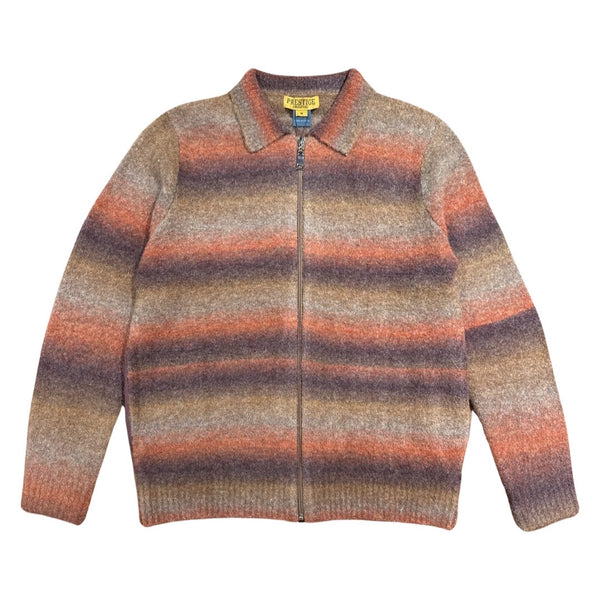 Prestige Tri Color Wool Zip Up Sweater - Dudes Boutique