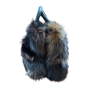 Volare Ladies Multi-Color Fox Fur Handbag - Dudes Boutique