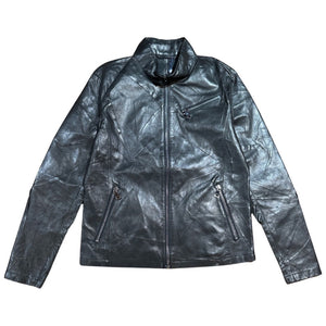 Barya NewYork Black Distressed Lambskin Biker Jacket - Dudes Boutique