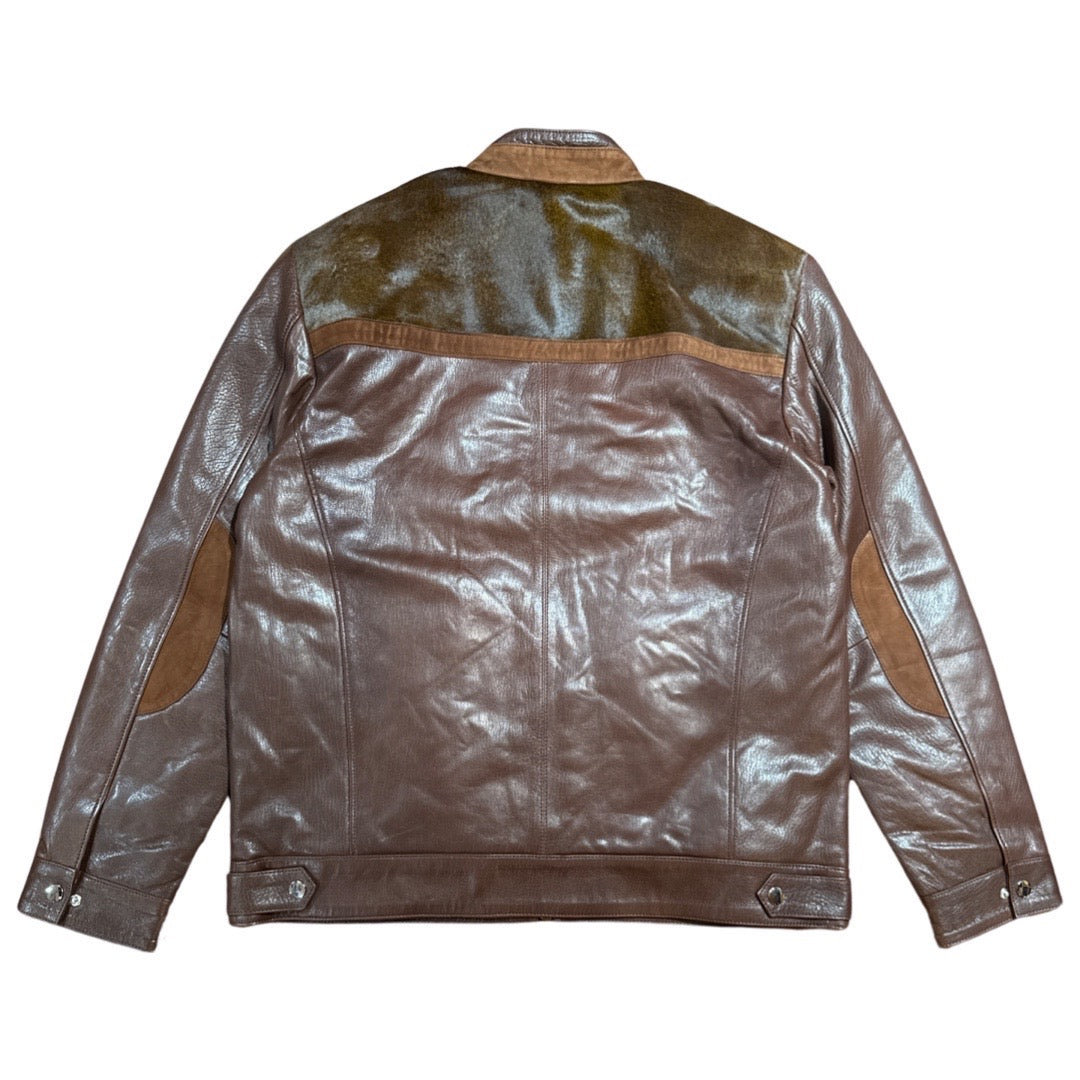 Barya NewYork Chocolate Pony Hair Lambskin Jacket - Dudes Boutique