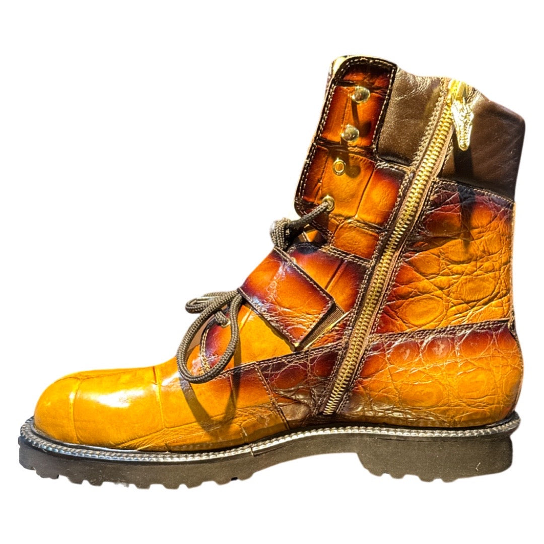 Mauri 3240 Toffee Alligator / Nappa Boots - Dudes Boutique