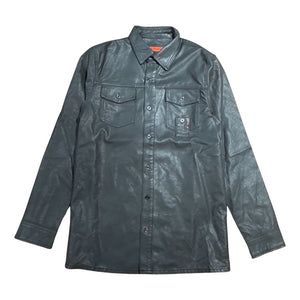 RareElement Black PU Leather Button-Up Shirt - Dudes Boutique