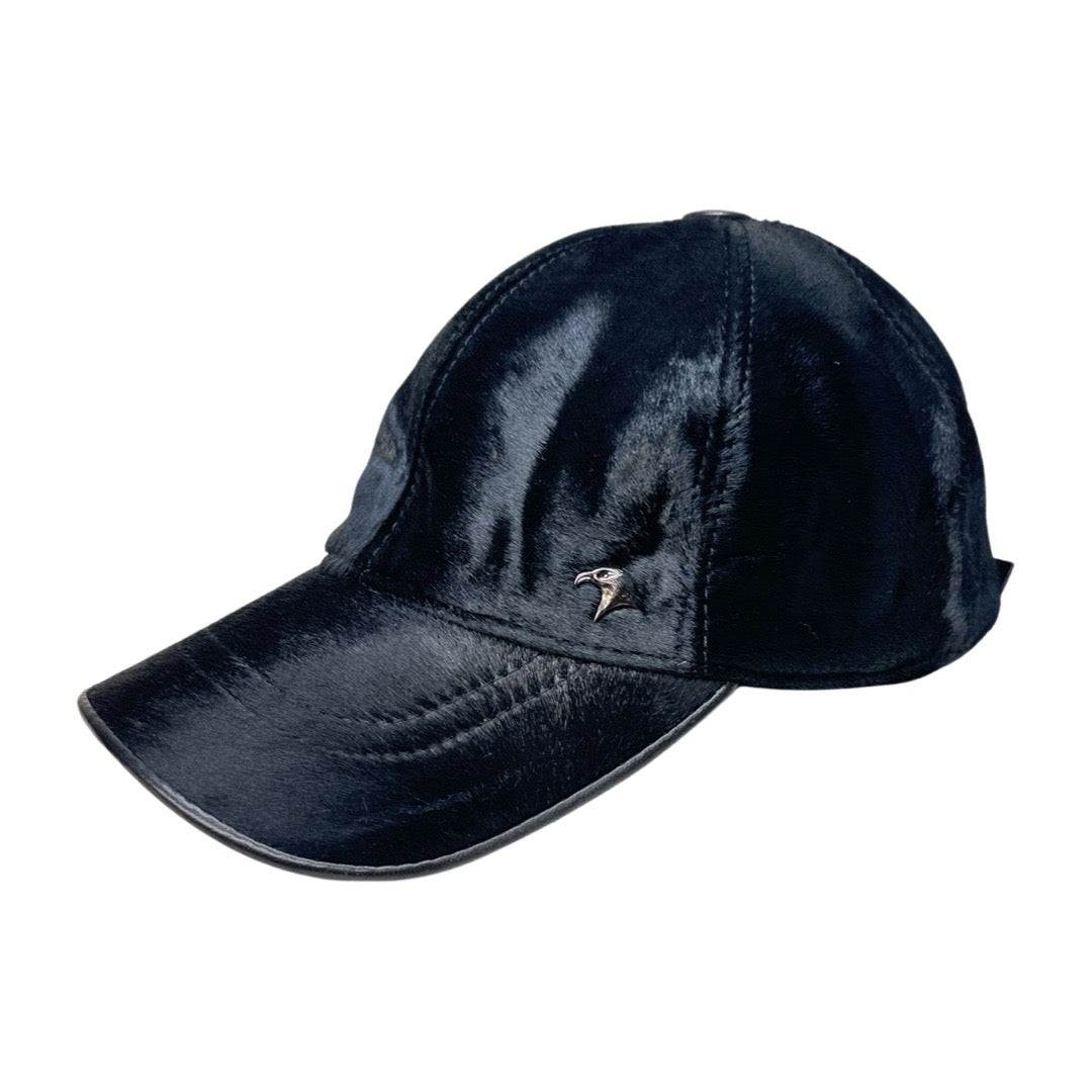 Kashani Black Pony Hair Base Ball Hat - Dudes Boutique