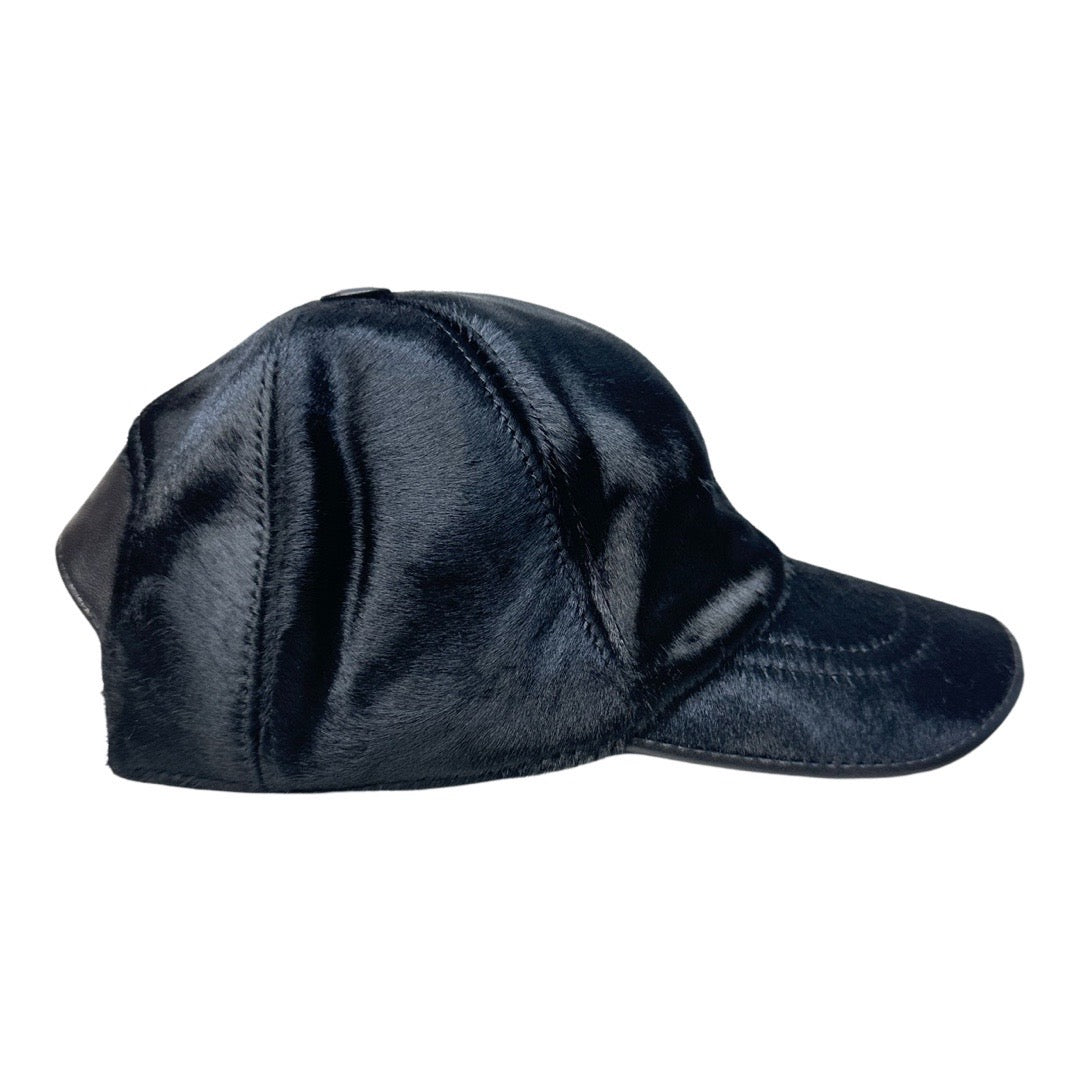 Kashani Black Pony Hair Base Ball Hat - Dudes Boutique