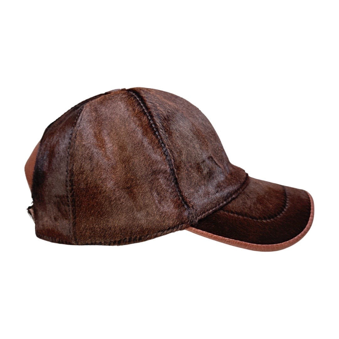 Kashani Brown Pony Hair Base Ball Hat - Dudes Boutique