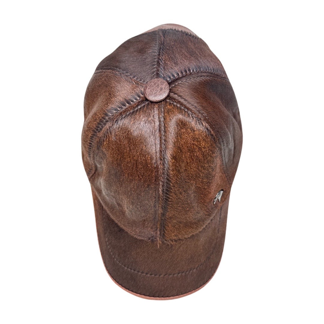 Kashani Brown Pony Hair Base Ball Hat - Dudes Boutique