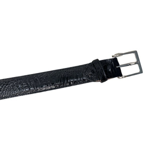 Kashani Black Classic Alligator Belly Belt - Dudes Boutique