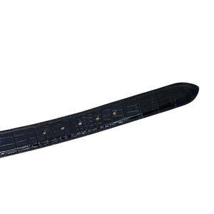 Kashani Black Classic Alligator Belly Belt - Dudes Boutique