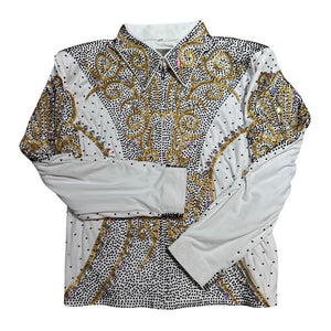 Kashani White Golden Kingdom Hyper Crystal Jacket - Dudes Boutique