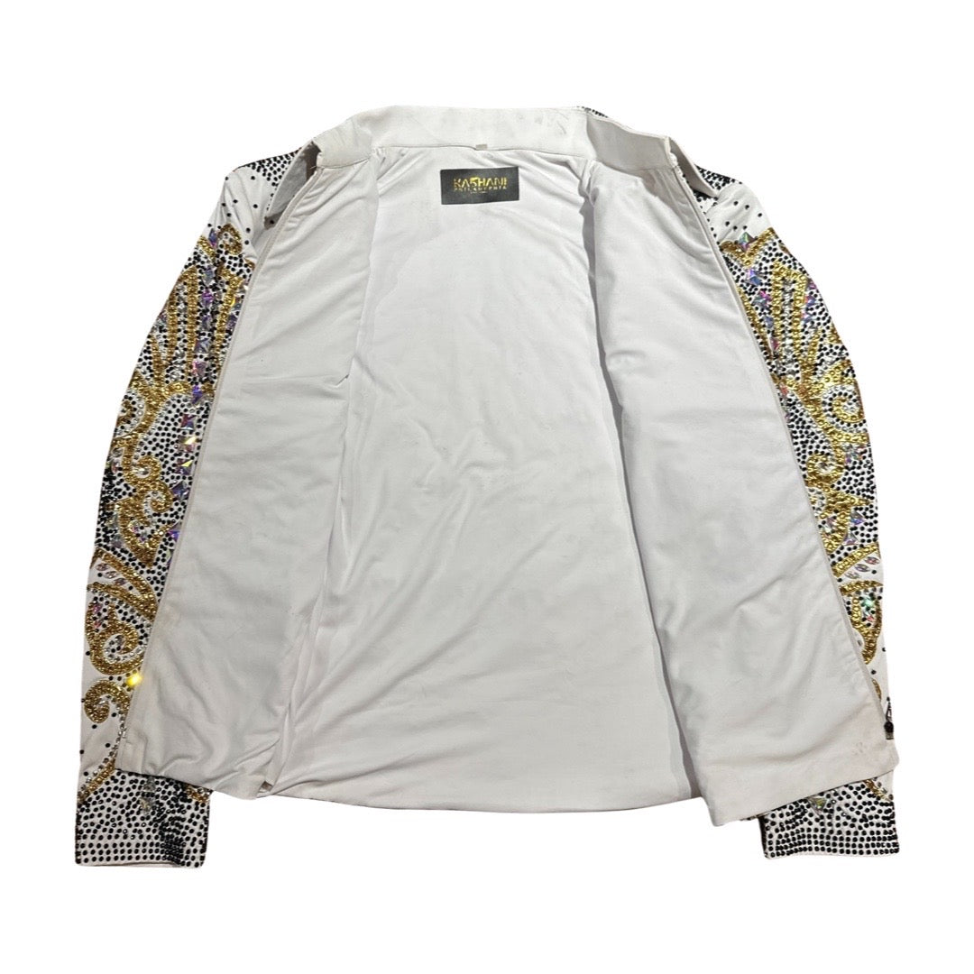 Kashani White Golden Kingdom Hyper Crystal Jacket - Dudes Boutique