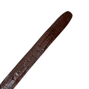 Los Altos Brown Crocodile Tail Belt - Dudes Boutique