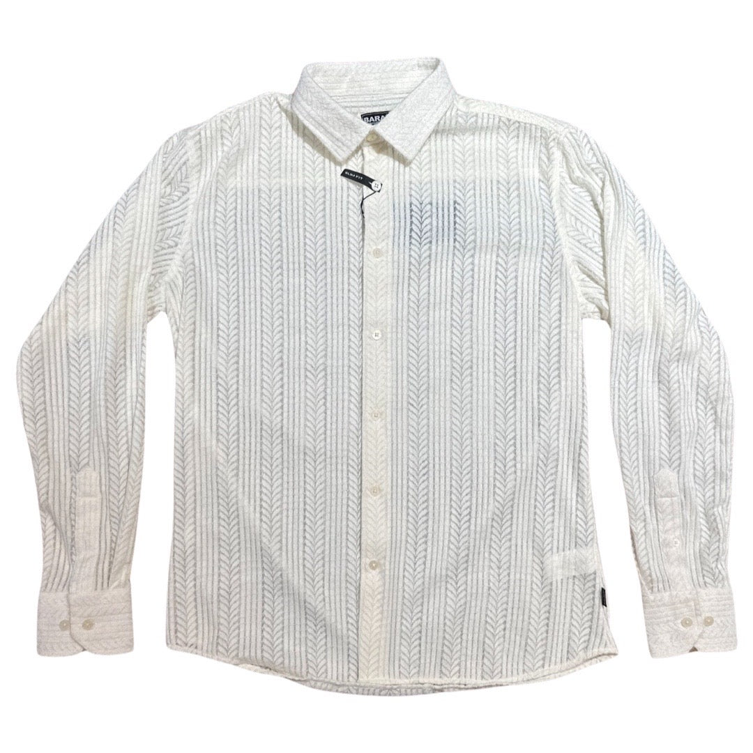 Barabas Ivory Cable Knit Button Up Shirt - Dudes Boutique
