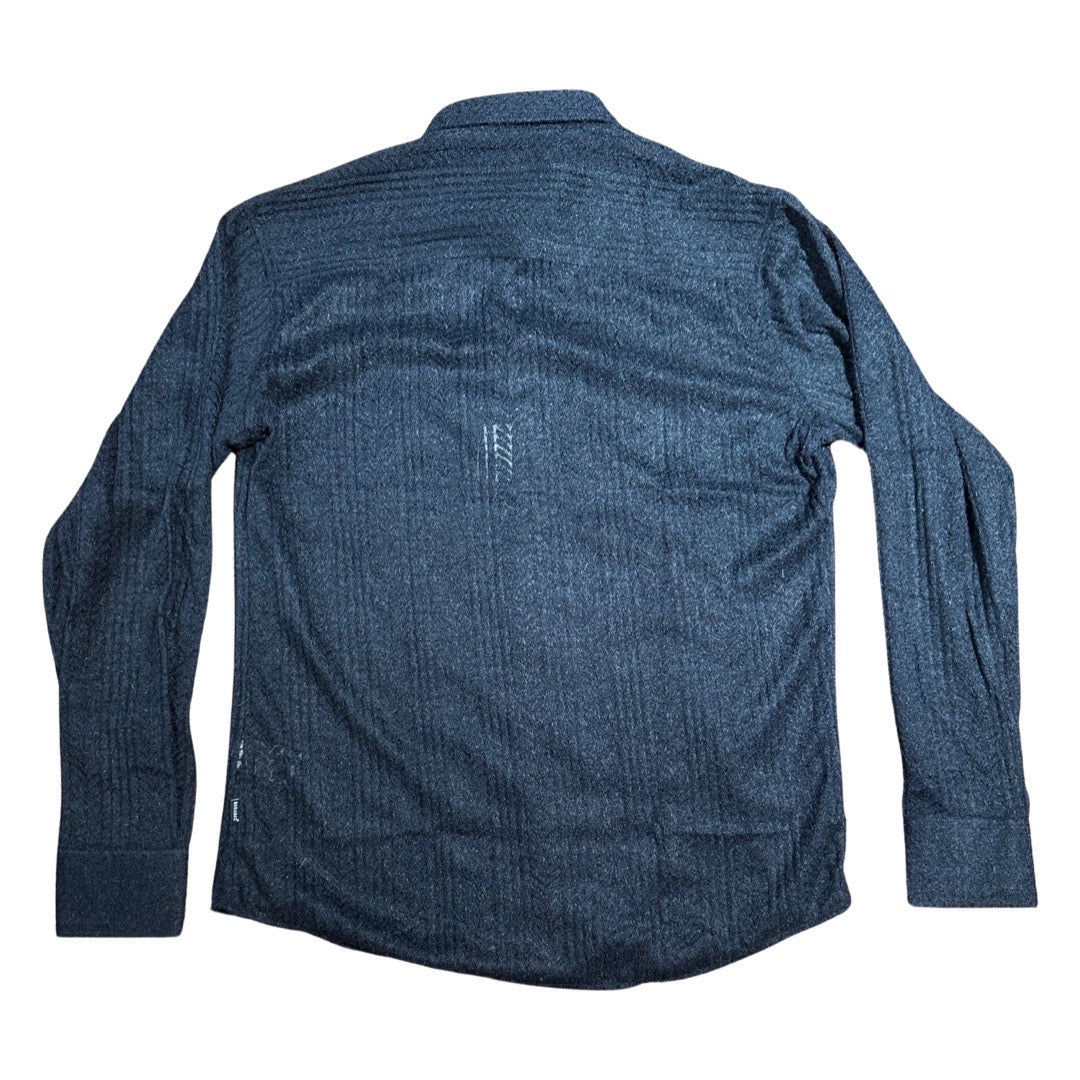 Barabas Black Cable Knit Button Up Shirt - Dudes Boutique