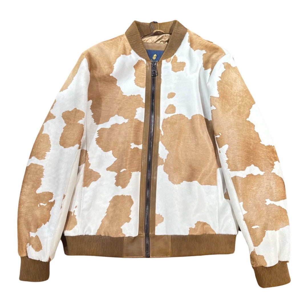 Barya NewYork Caramel Cavallino Pony Hair Bomber Jacket - Dudes Boutique