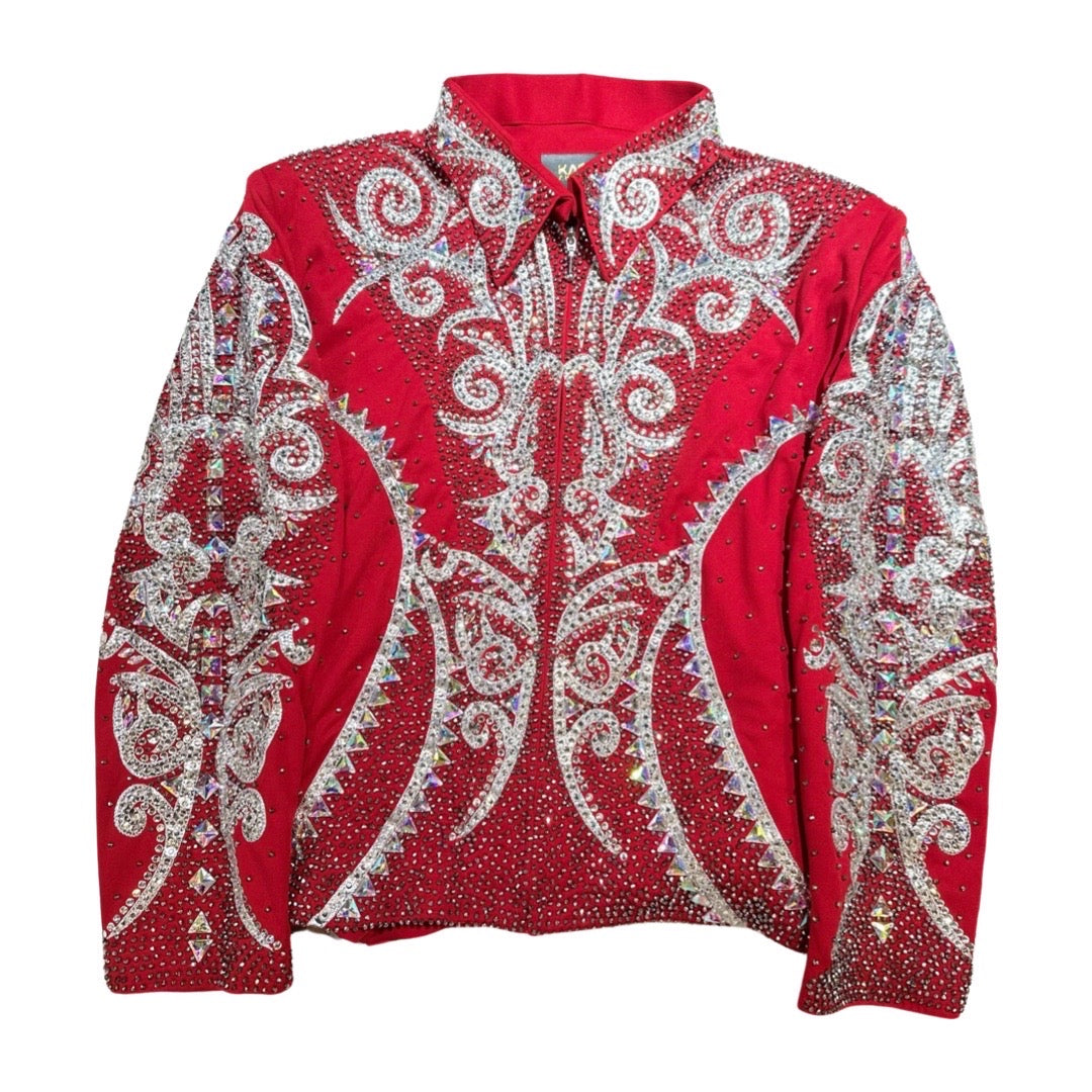 Kashani Red Silver Kingdom Hyper Crystal Jacket - Dudes Boutique