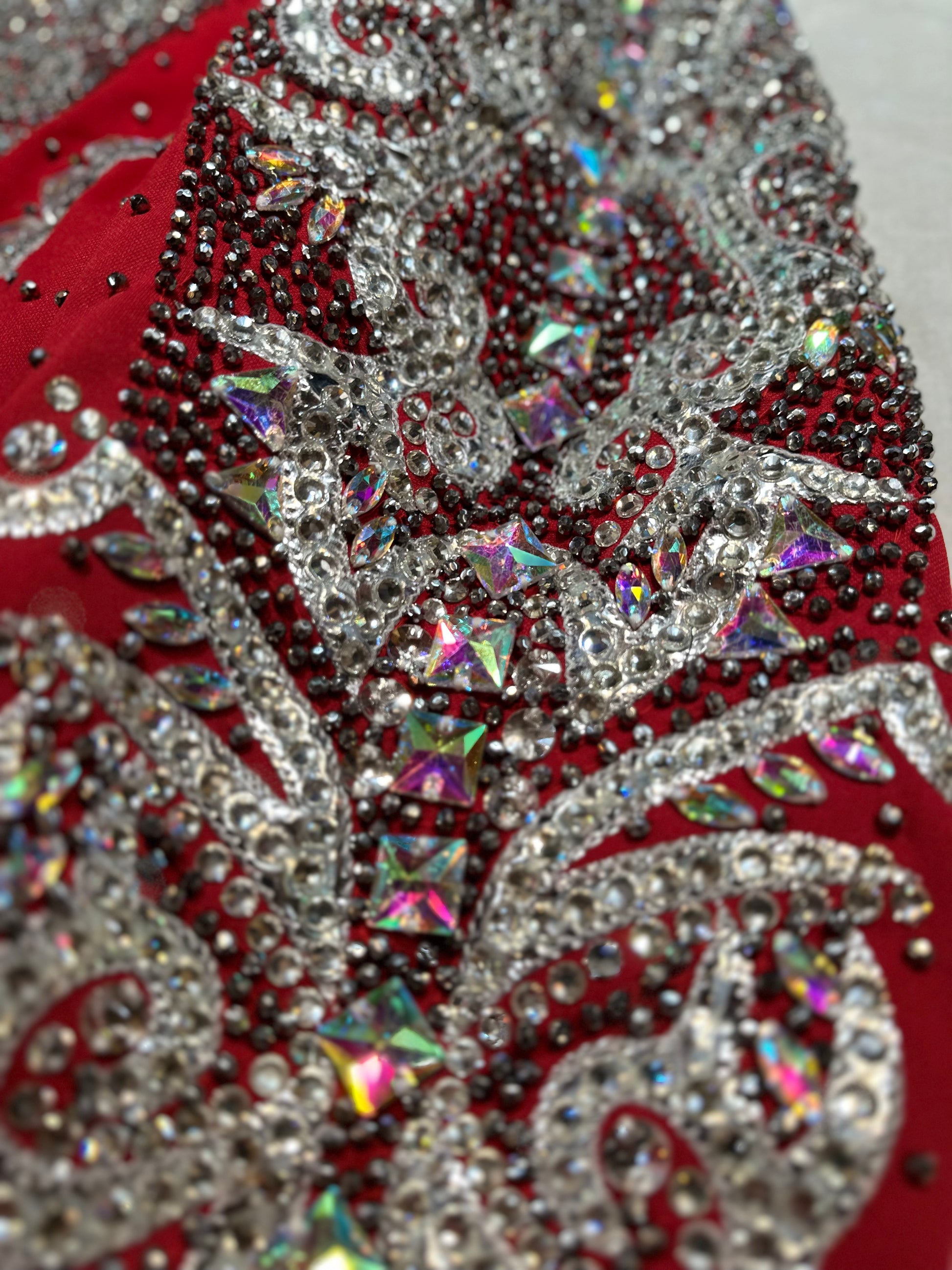Kashani Red Silver Kingdom Hyper Crystal Jacket - Dudes Boutique