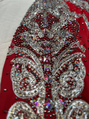 Kashani Red Silver Kingdom Hyper Crystal Jacket - Dudes Boutique