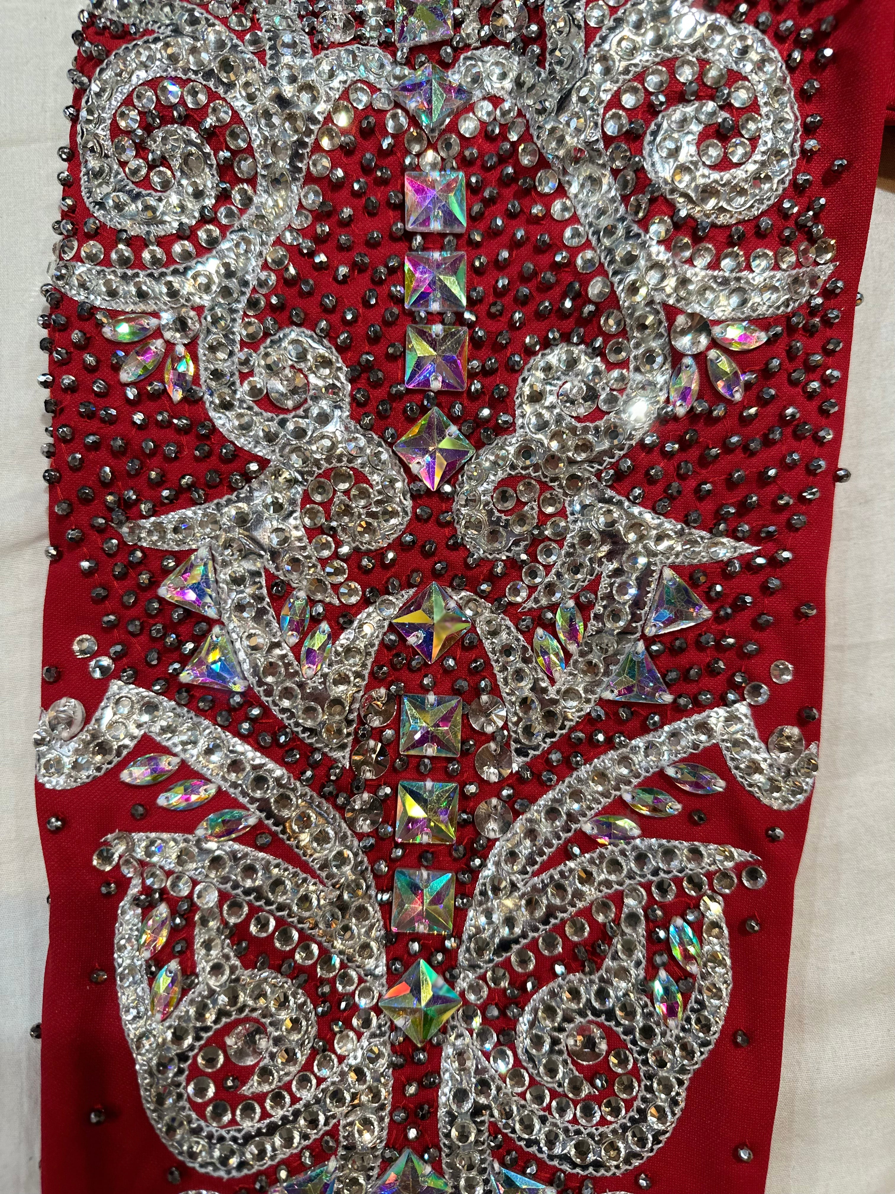 Kashani Red Silver Kingdom Hyper Crystal Jacket - Dudes Boutique