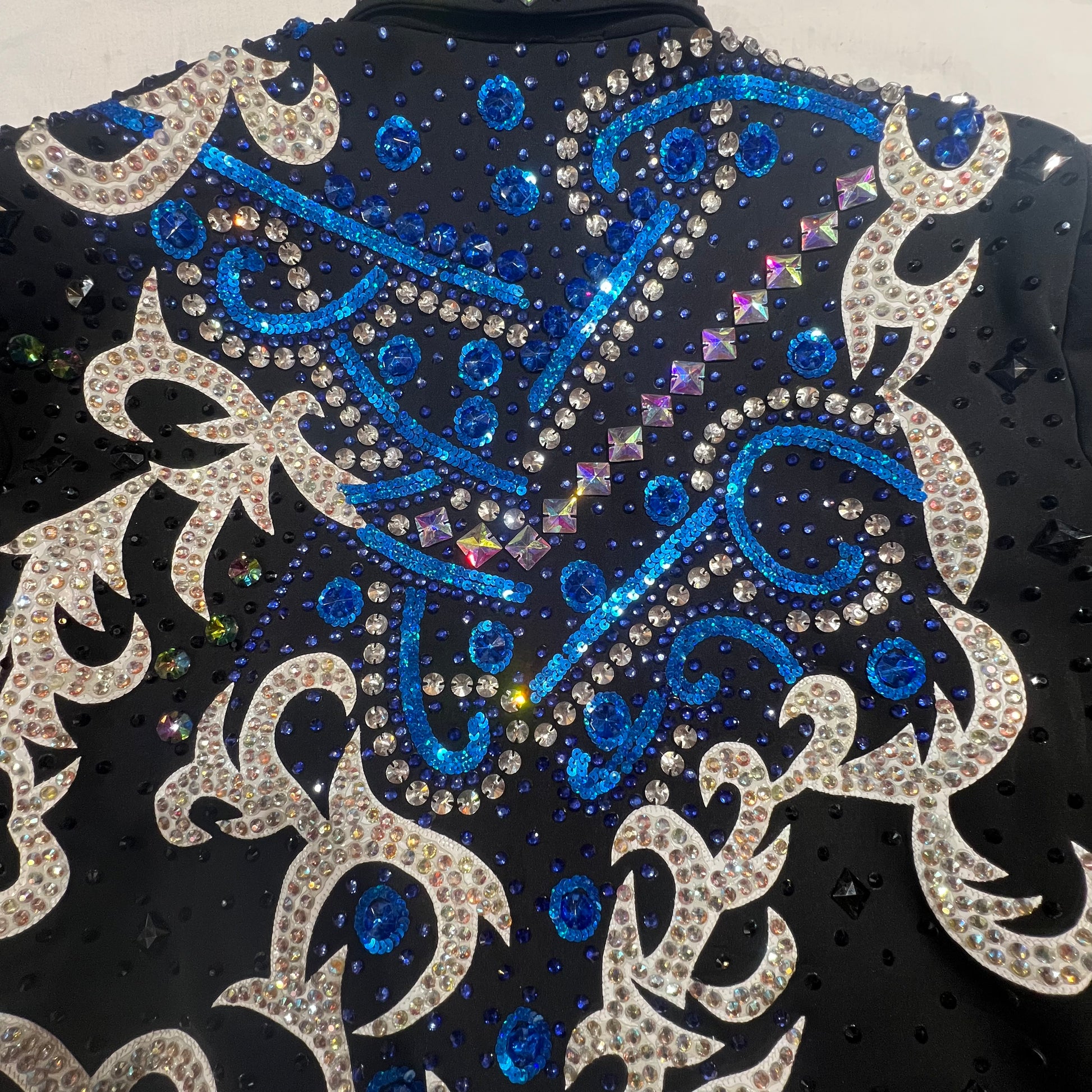 Kashani Blue Two Tone Hyper Crystal Jacket - Dudes Boutique