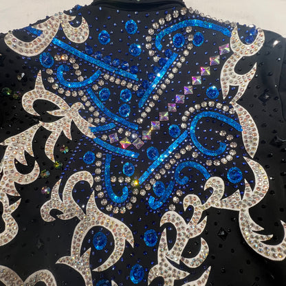 Kashani Blue Two Tone Hyper Crystal Jacket - Dudes Boutique