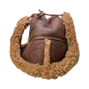 Kashani Chocolate Brown Shearling Aviator Hat - Dudes Boutique