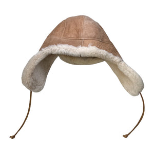 Kashani Tan Suede Shearling Aviator Hat - Dudes Boutique