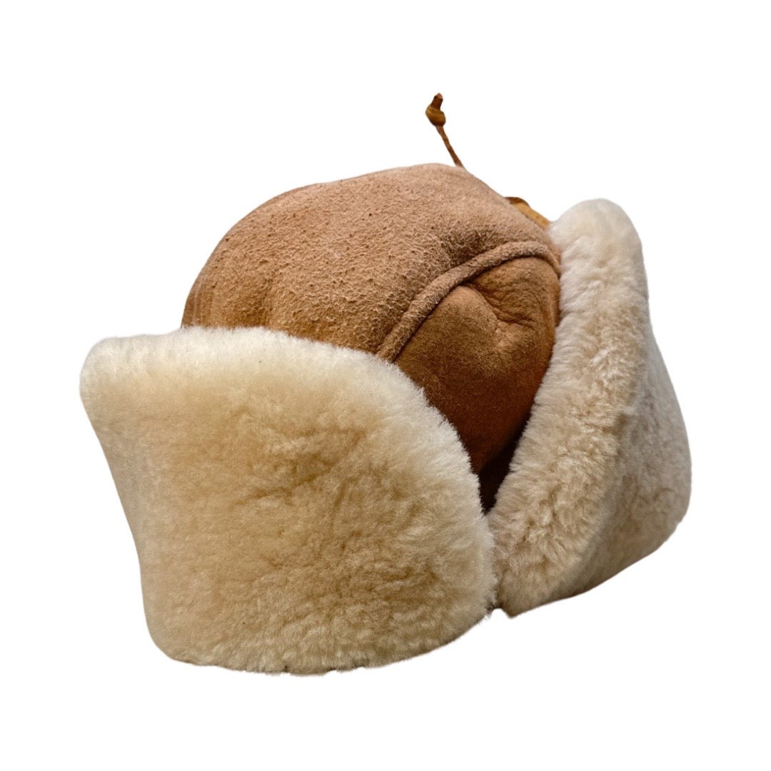 Kashani Tan Suede Shearling Aviator Hat - Dudes Boutique