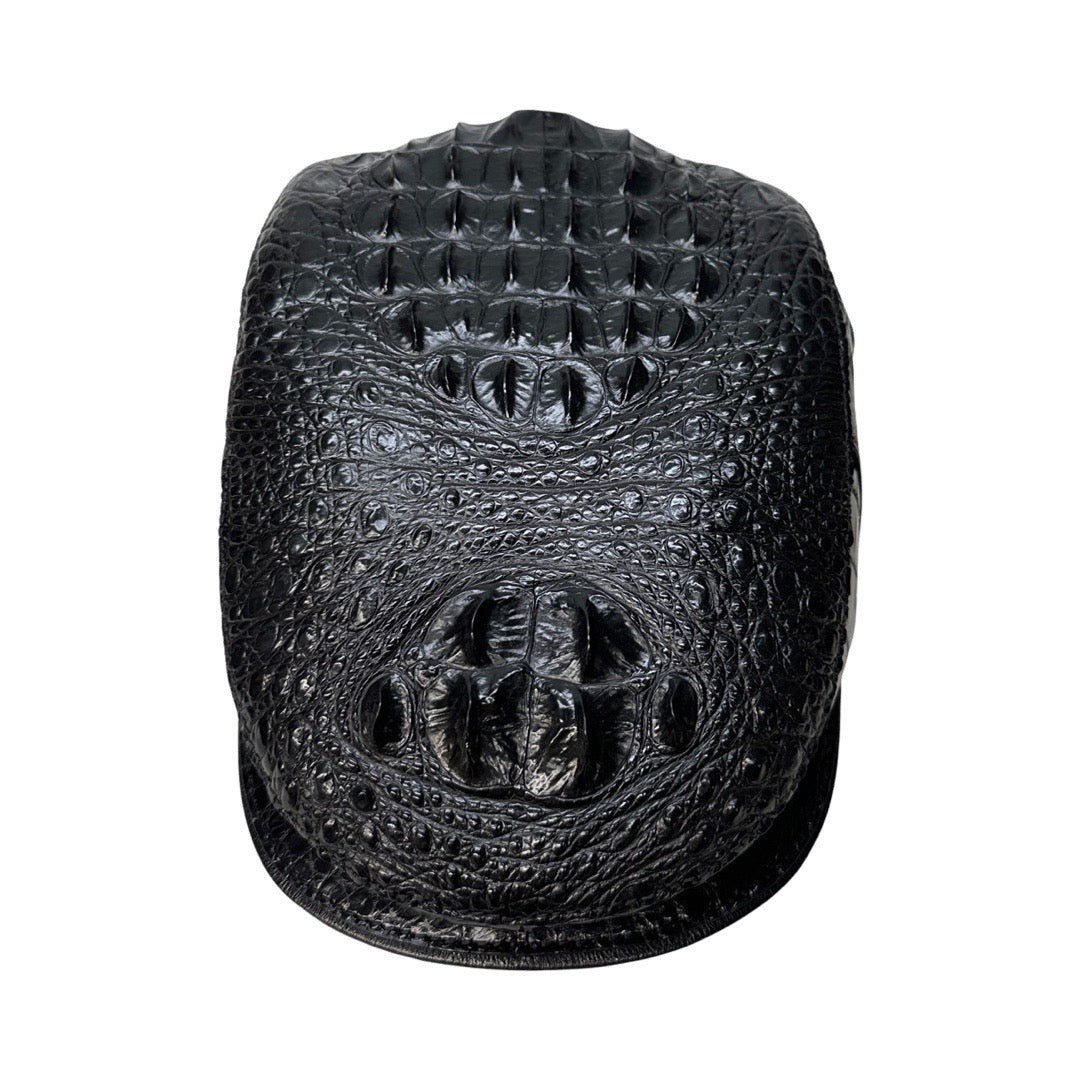 Kashani Black Hornback Alligator Herringbone Cap – Dudes Boutique