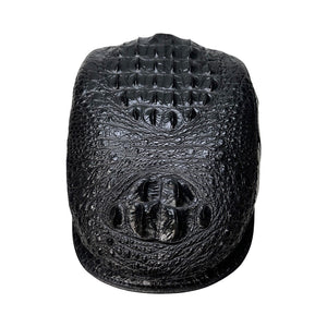 Kashani Black Hornback Alligator Herringbone Cap - Dudes Boutique