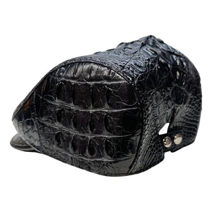 Kashani Black Hornback Alligator Herringbone Cap - Dudes Boutique