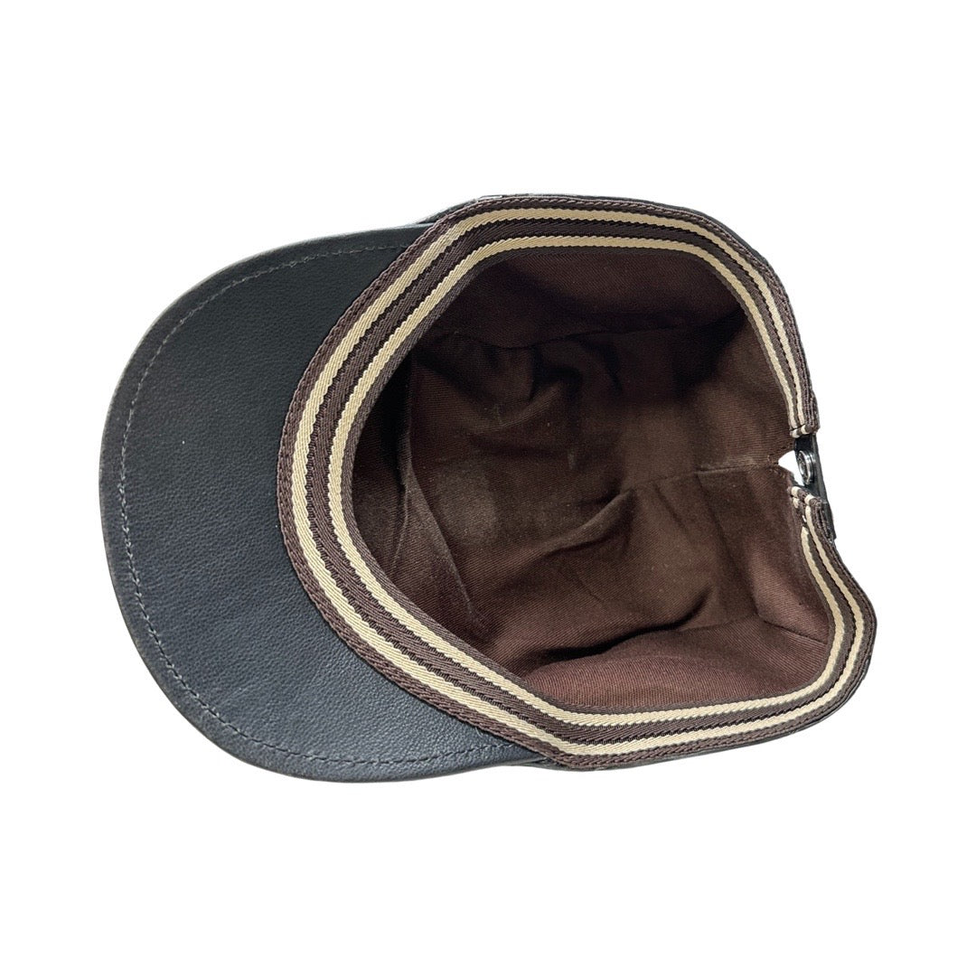 Kashani Black Hornback Alligator Herringbone Cap - Dudes Boutique