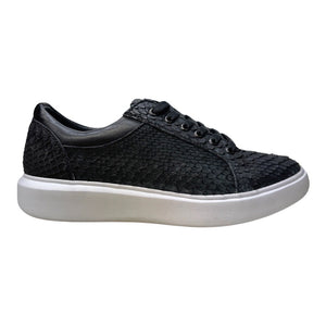 Los Altos Black Python Low Top Sneakers - Dudes Boutique