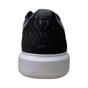 Los Altos Black Python Low Top Sneakers - Dudes Boutique