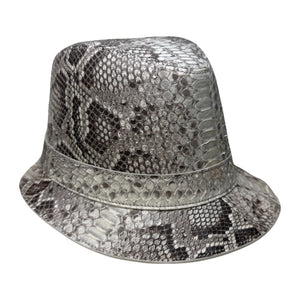 Kashani All Over Natural Python Fedora Hat - Dudes Boutique